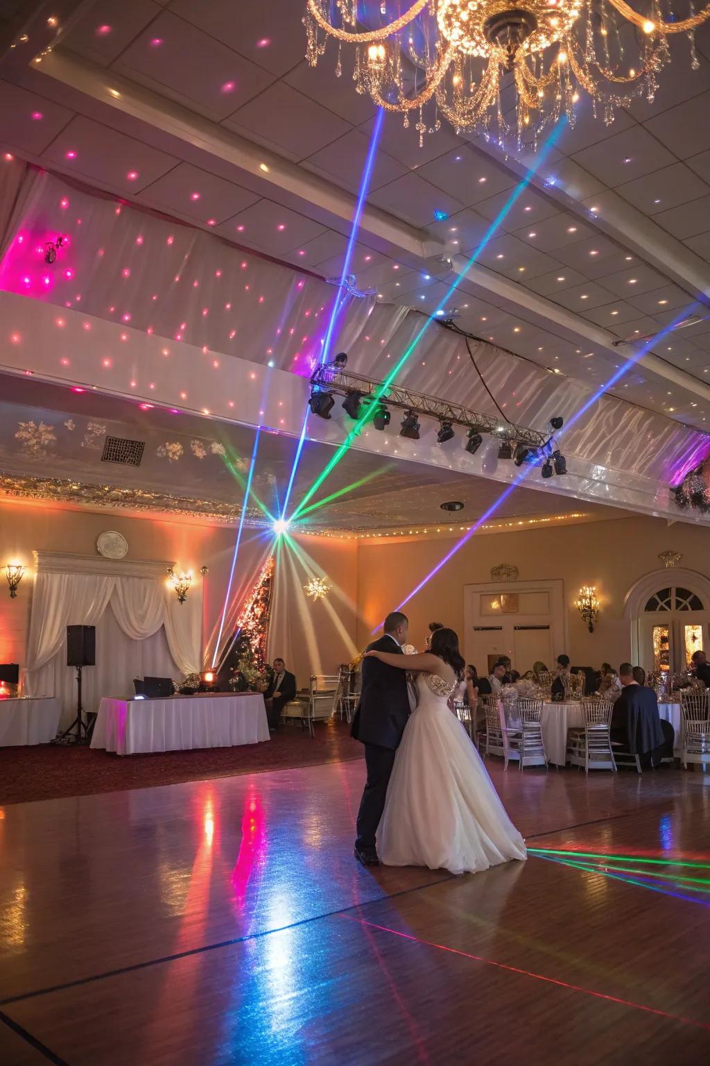 Laser light demonstrations append exhilaration and drama.