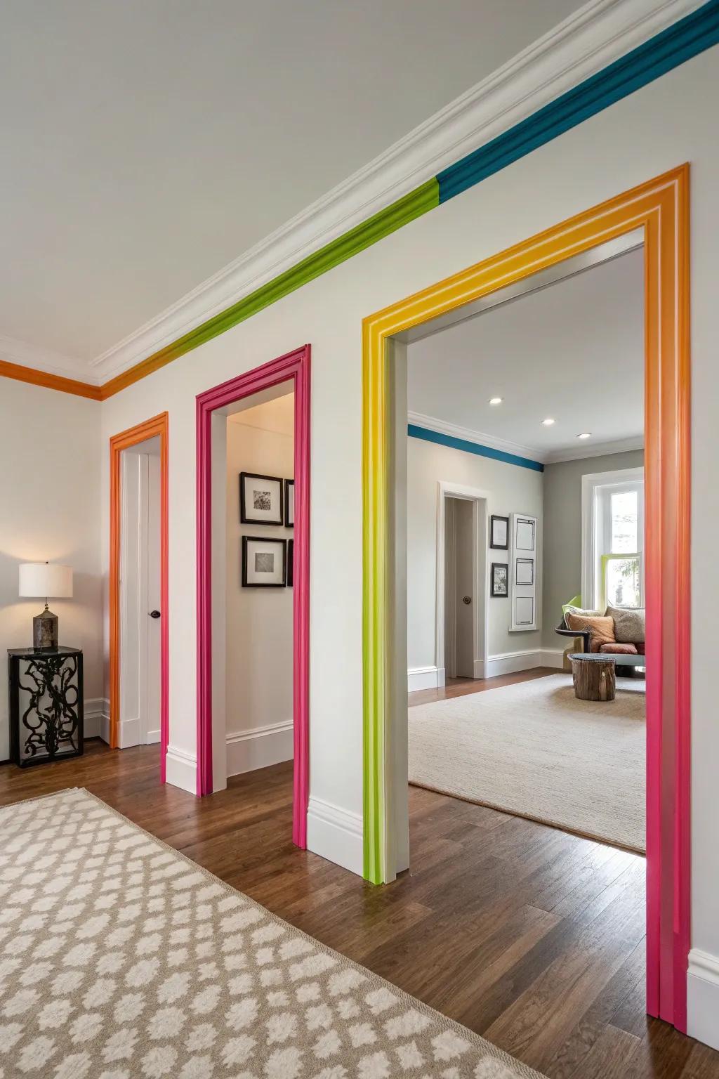 Unexpected pop of hue in features for a standout effect