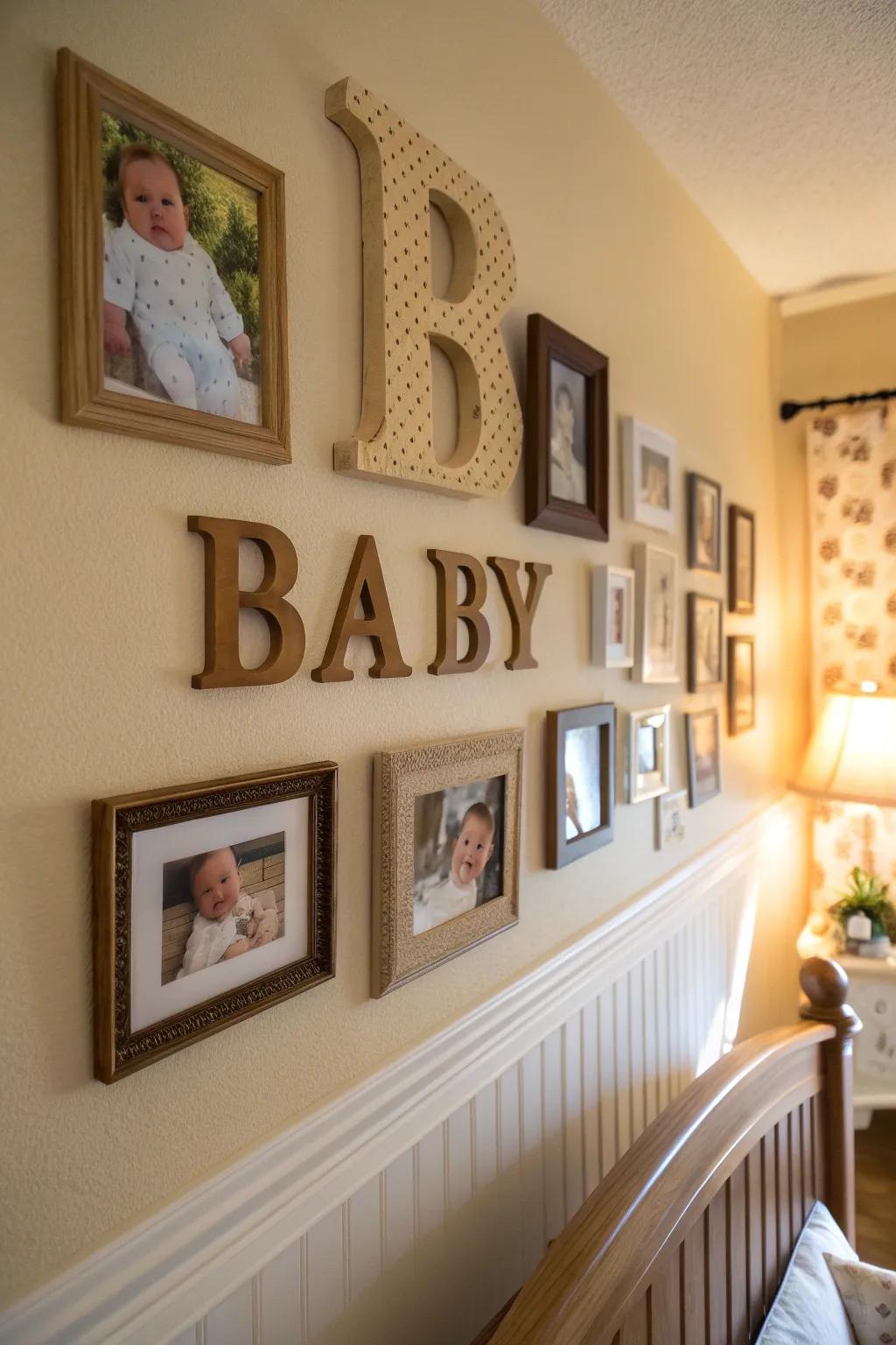 Personalize the space with your baby's initial for a unique touch.