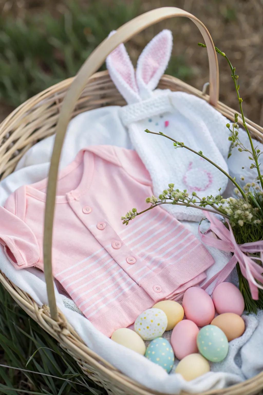 A sweet Easter outfit ready for springtime fun.