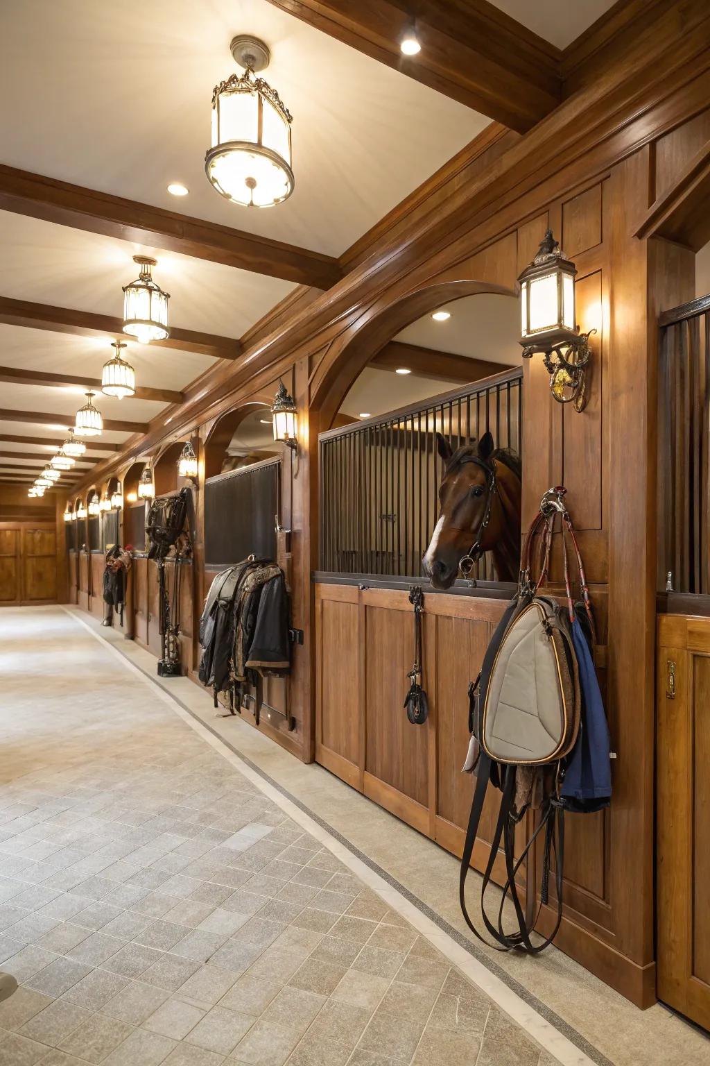 Equestrian elegance combines functionality with high-end aesthetics.