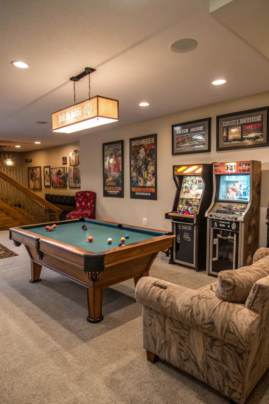 A game room that offers entertainment for everyone.