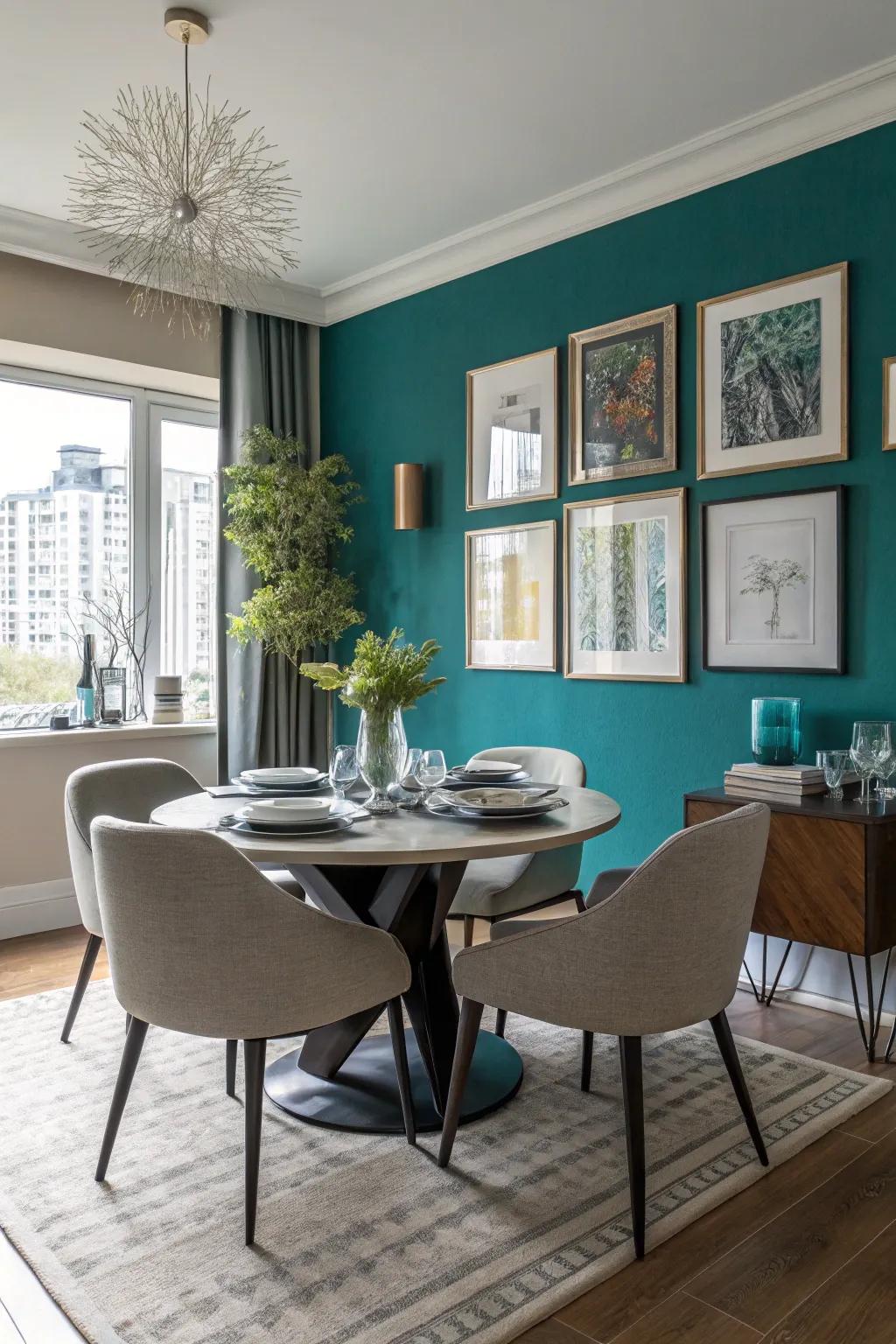 Accent walls bring drama and depth to your dining area.