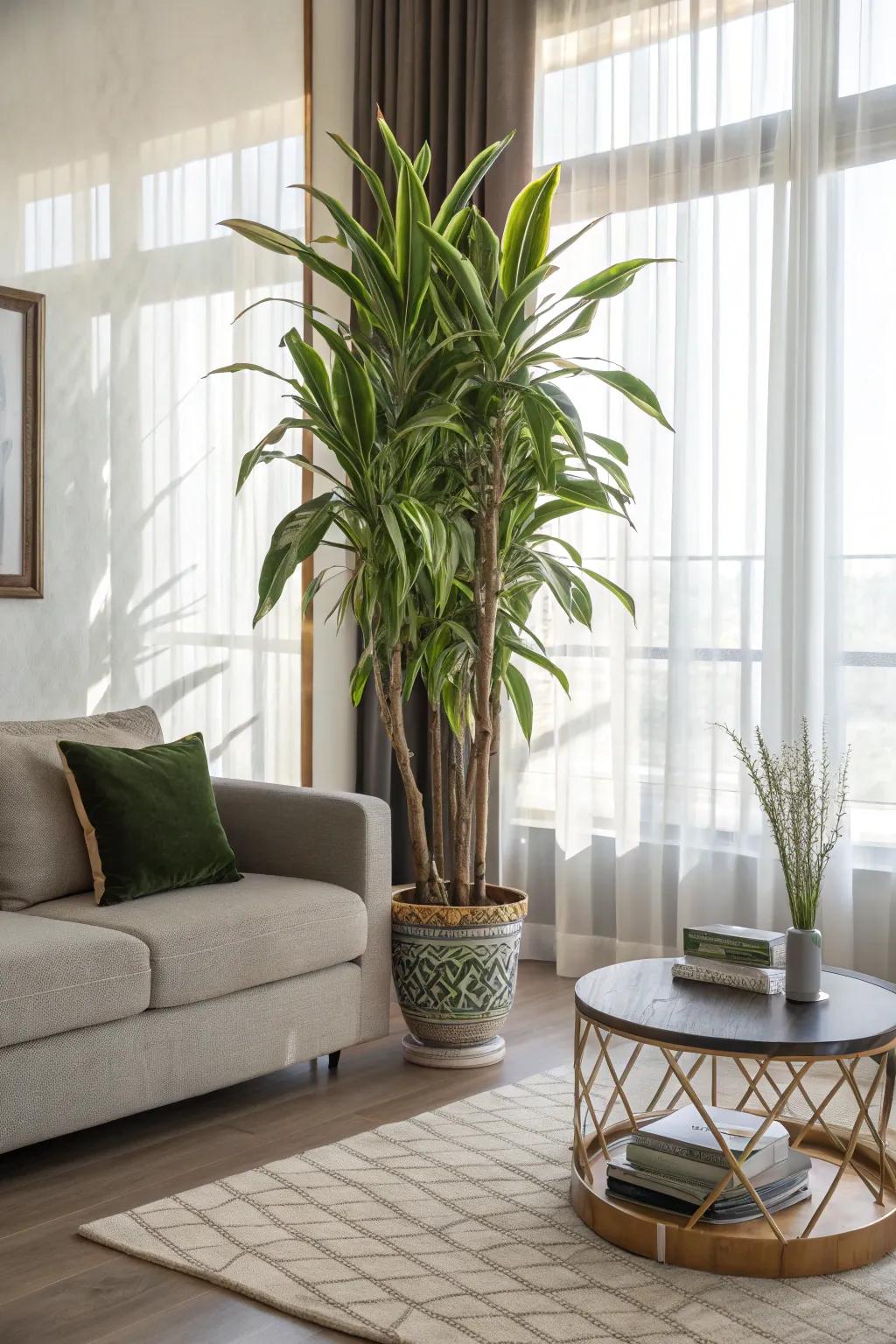 Bring life to corners with a lush, statement plant.