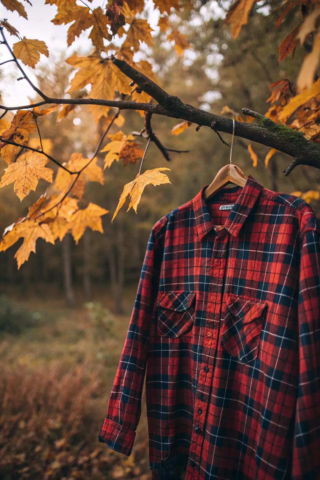 Checkered shirts are the go-to piece for layering during autumn.