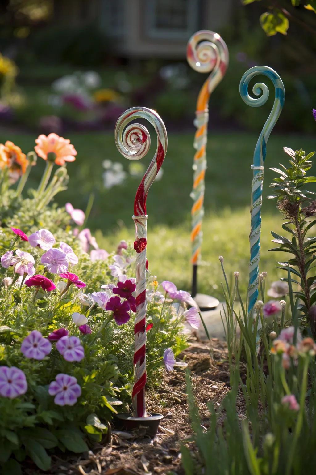 Enchanting swirls giving a storybook atmosphere to the garden.