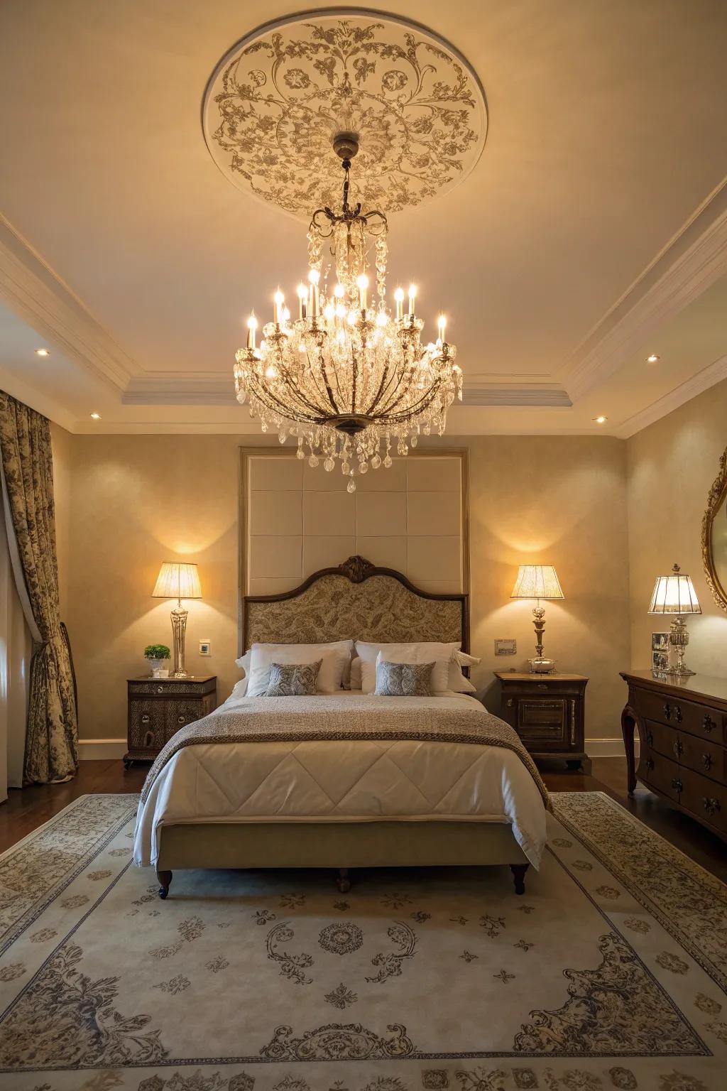 Accent lighting creates a warm and welcoming glow.