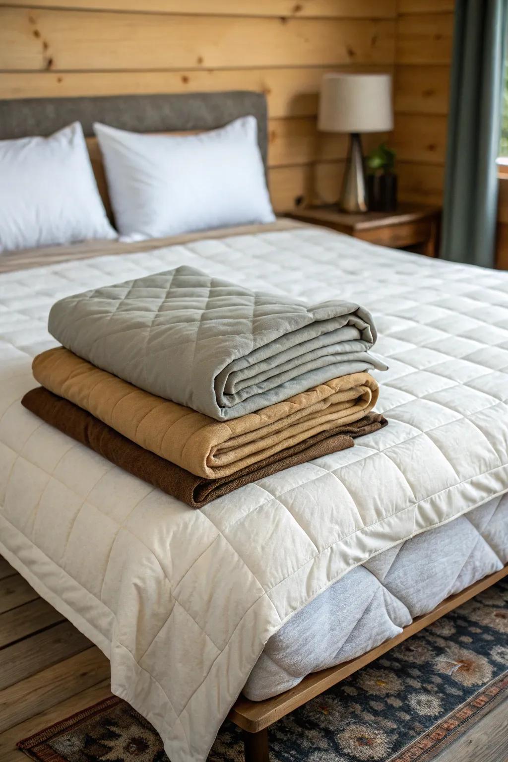 Adapt your bed layers for seasonal comfort.