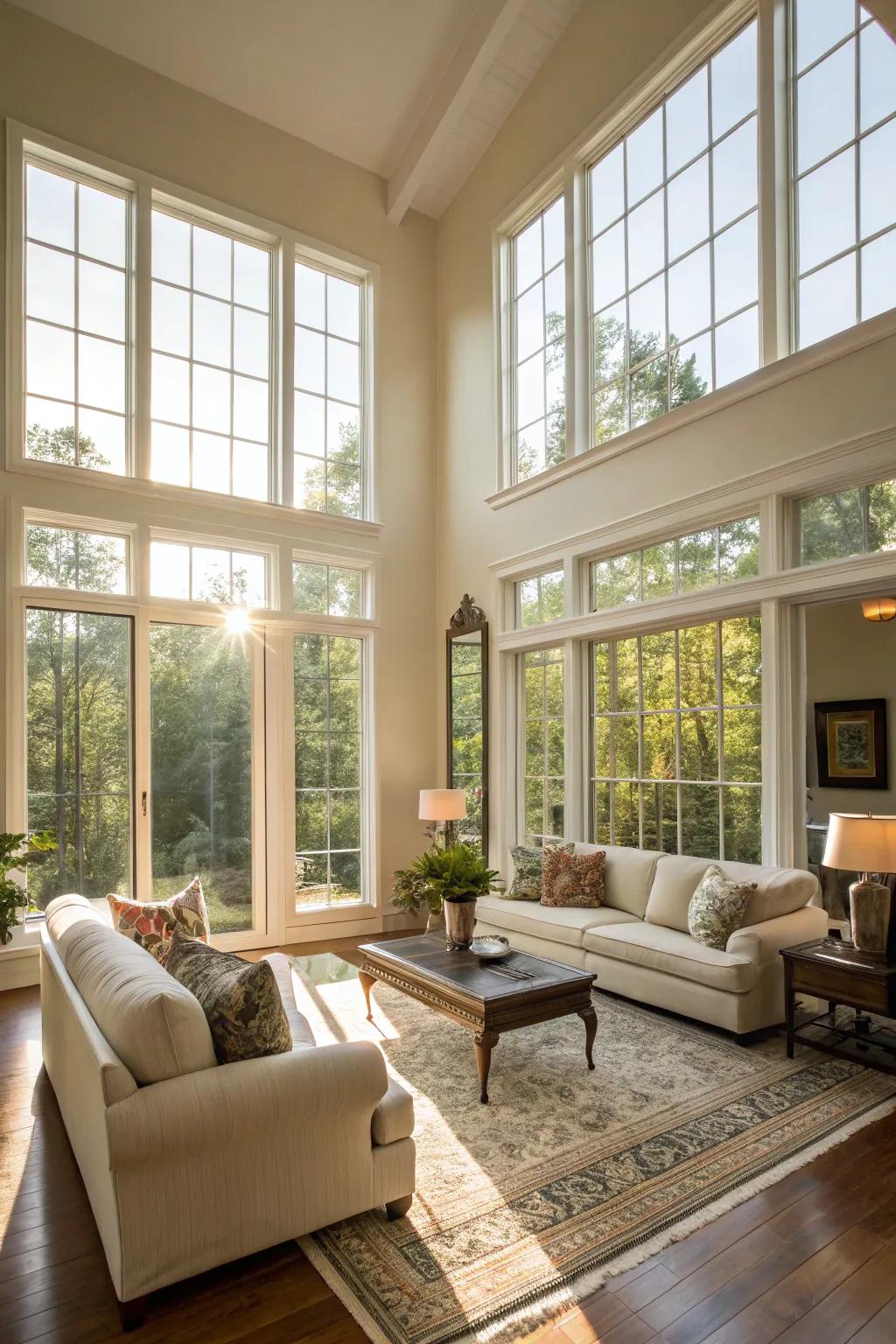 A light-filled living room that connects with the outdoors.