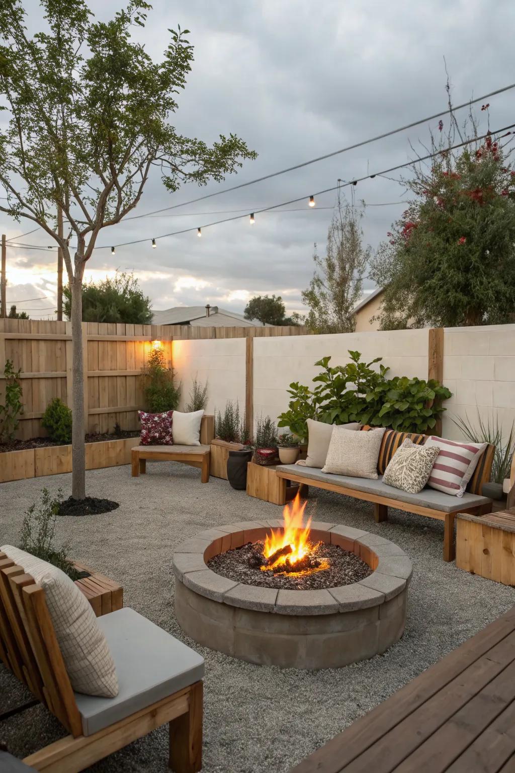A hearth serves as the perfect center for social gatherings.