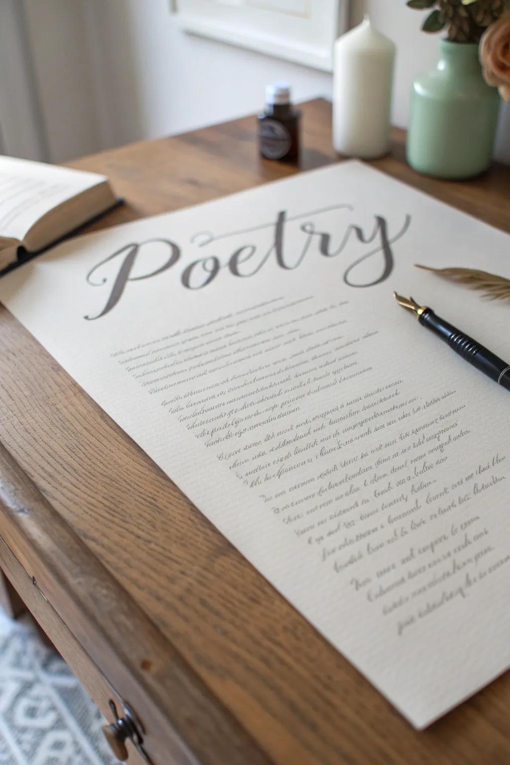 Typography can elevate the visual appeal of a poem.