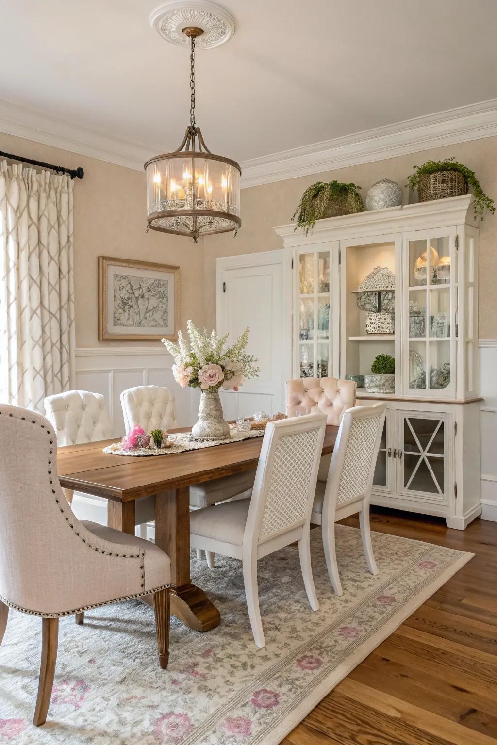 A neutral spectrum forms a calm backdrop for romantic moments.