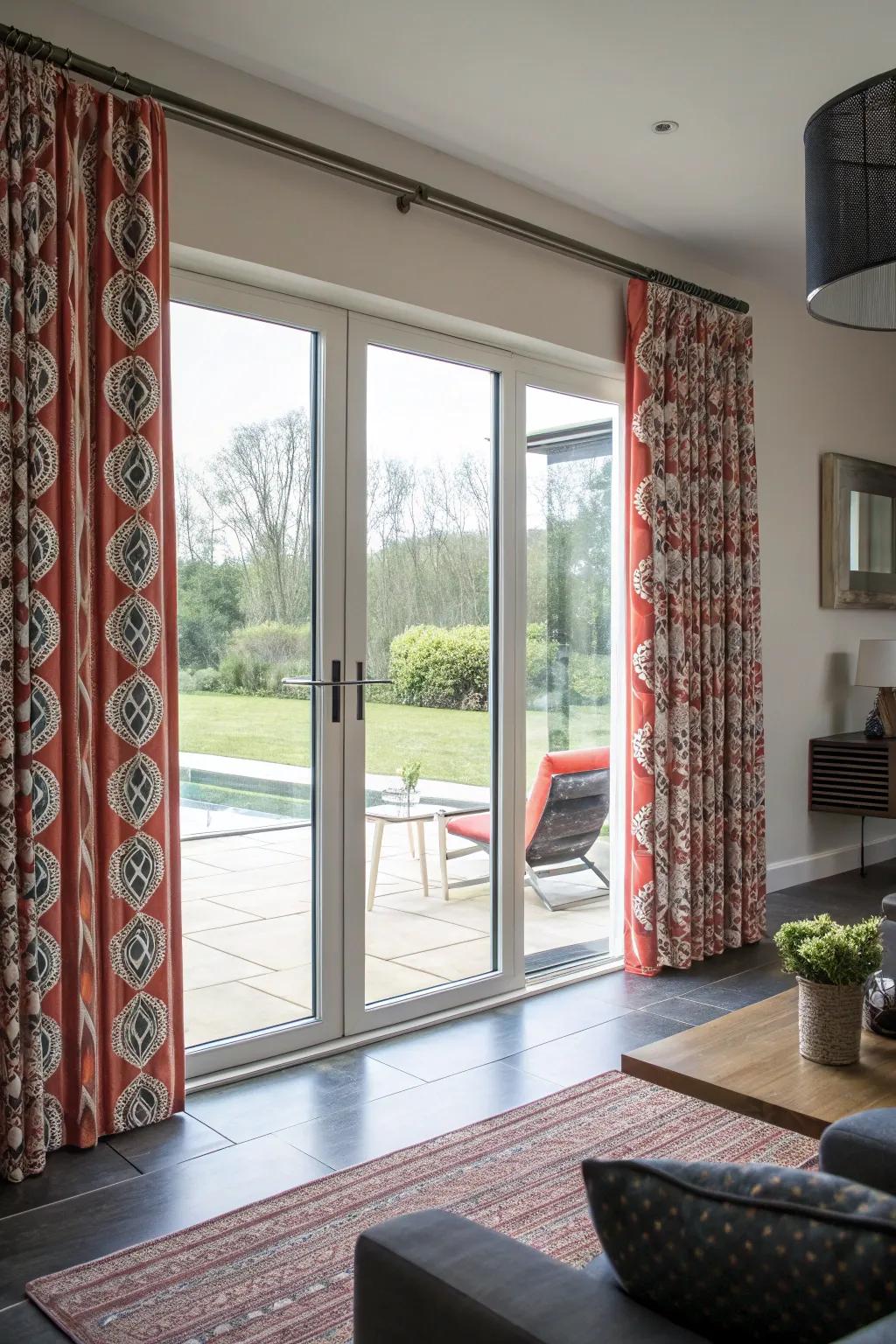 Bright patterns turn your curtains into the main attraction.