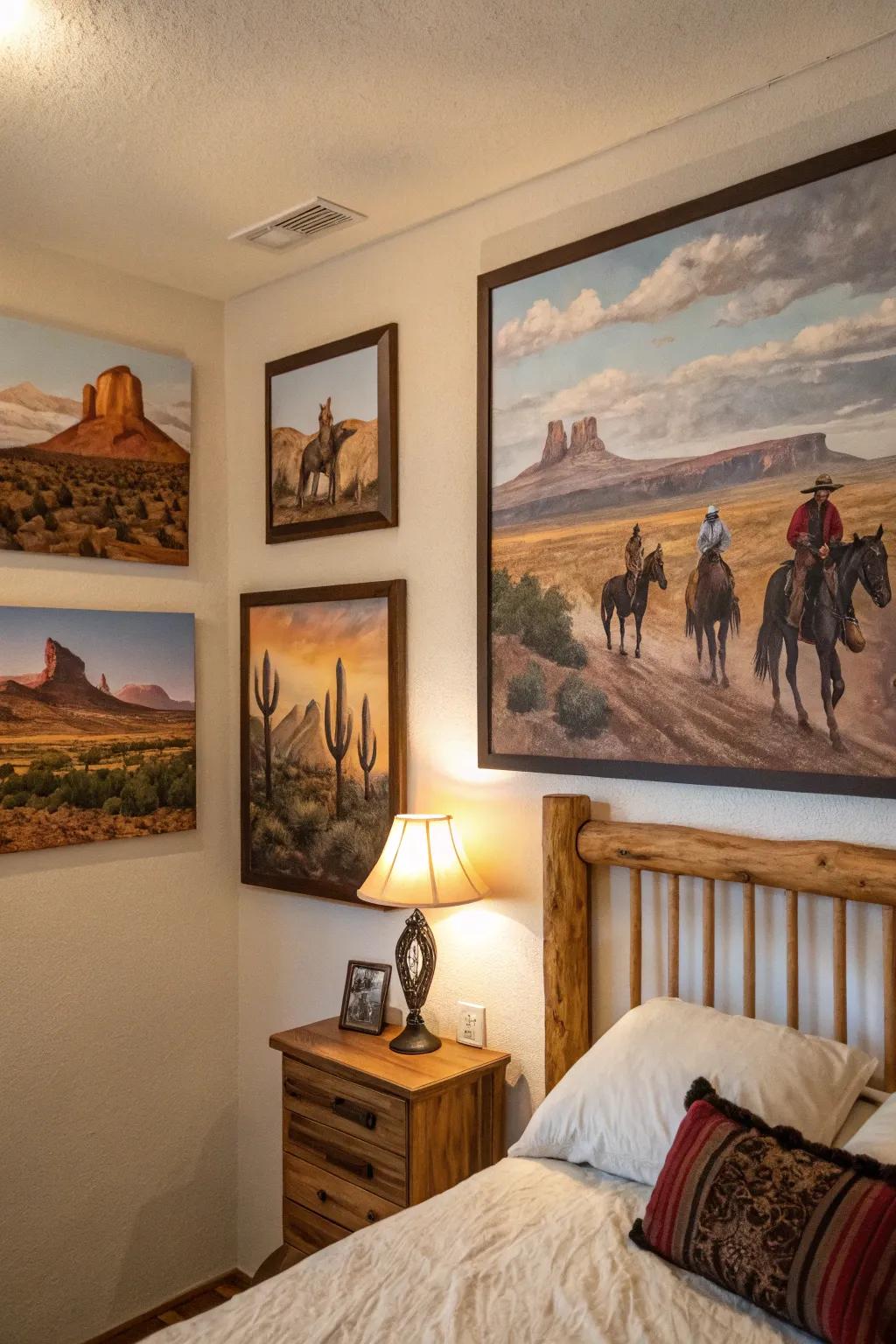 Western art adds character and tells a story in your space.