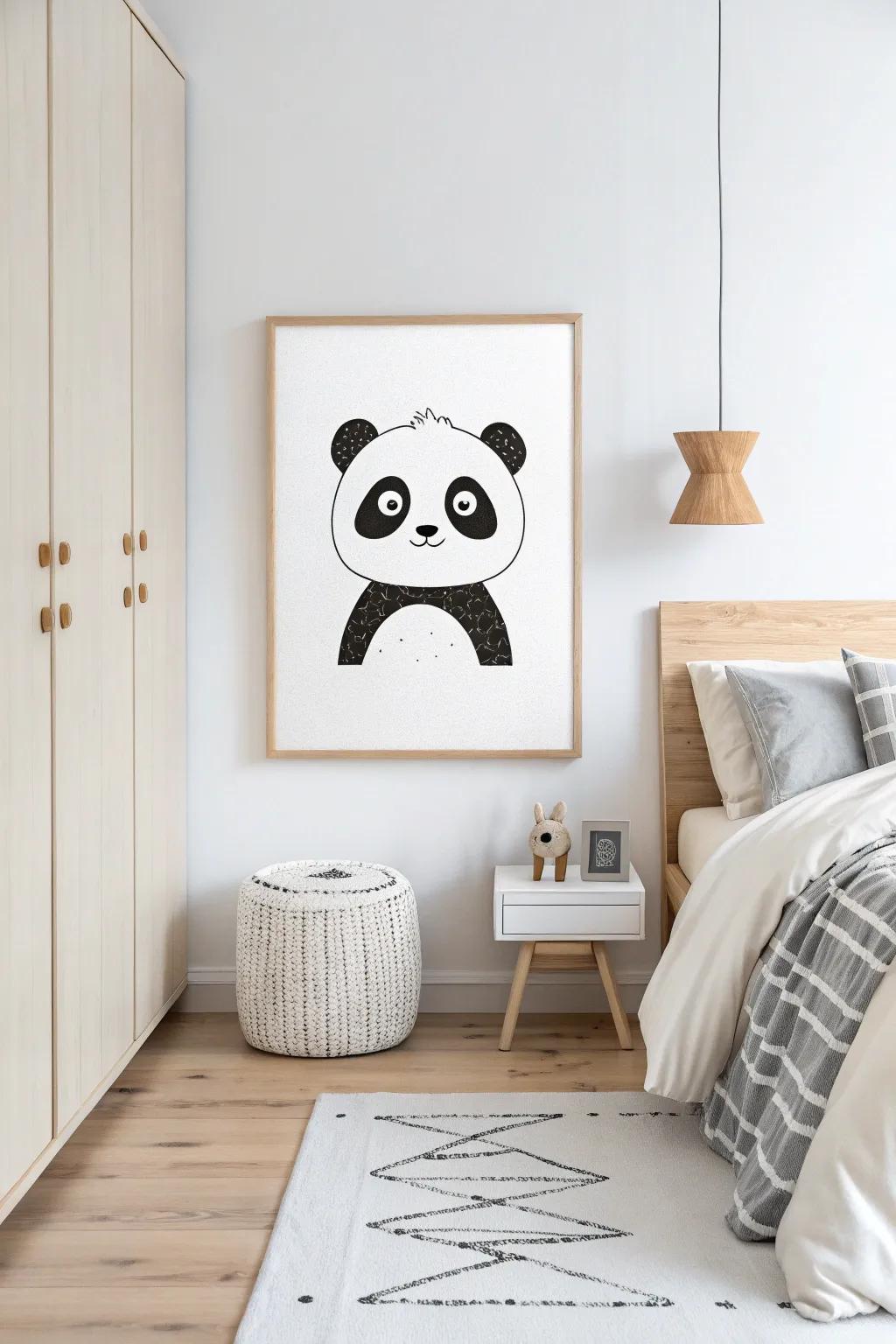 Simple yet charming panda design.