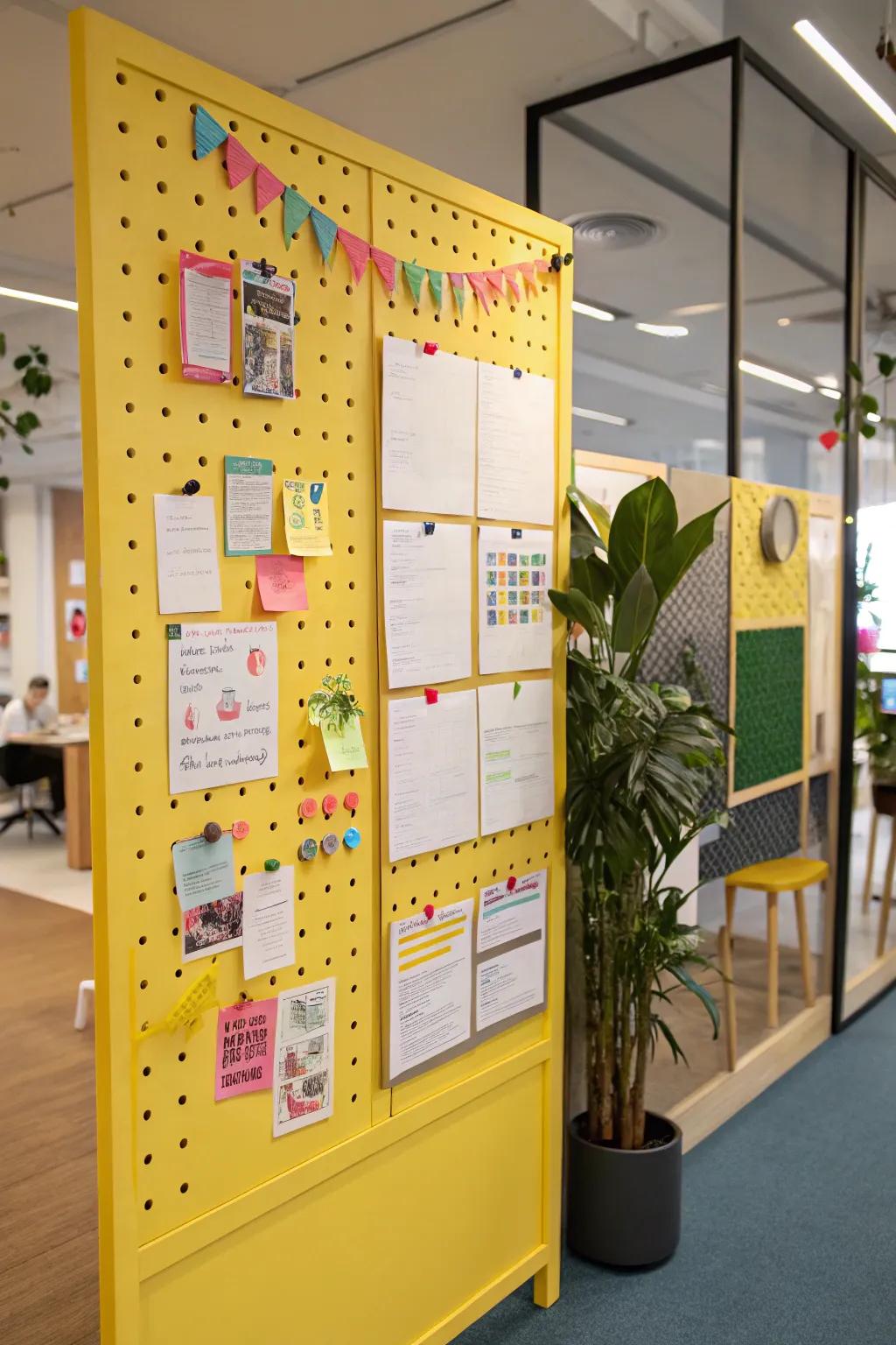 Interactive pockets make your bulletin board both functional and fun.