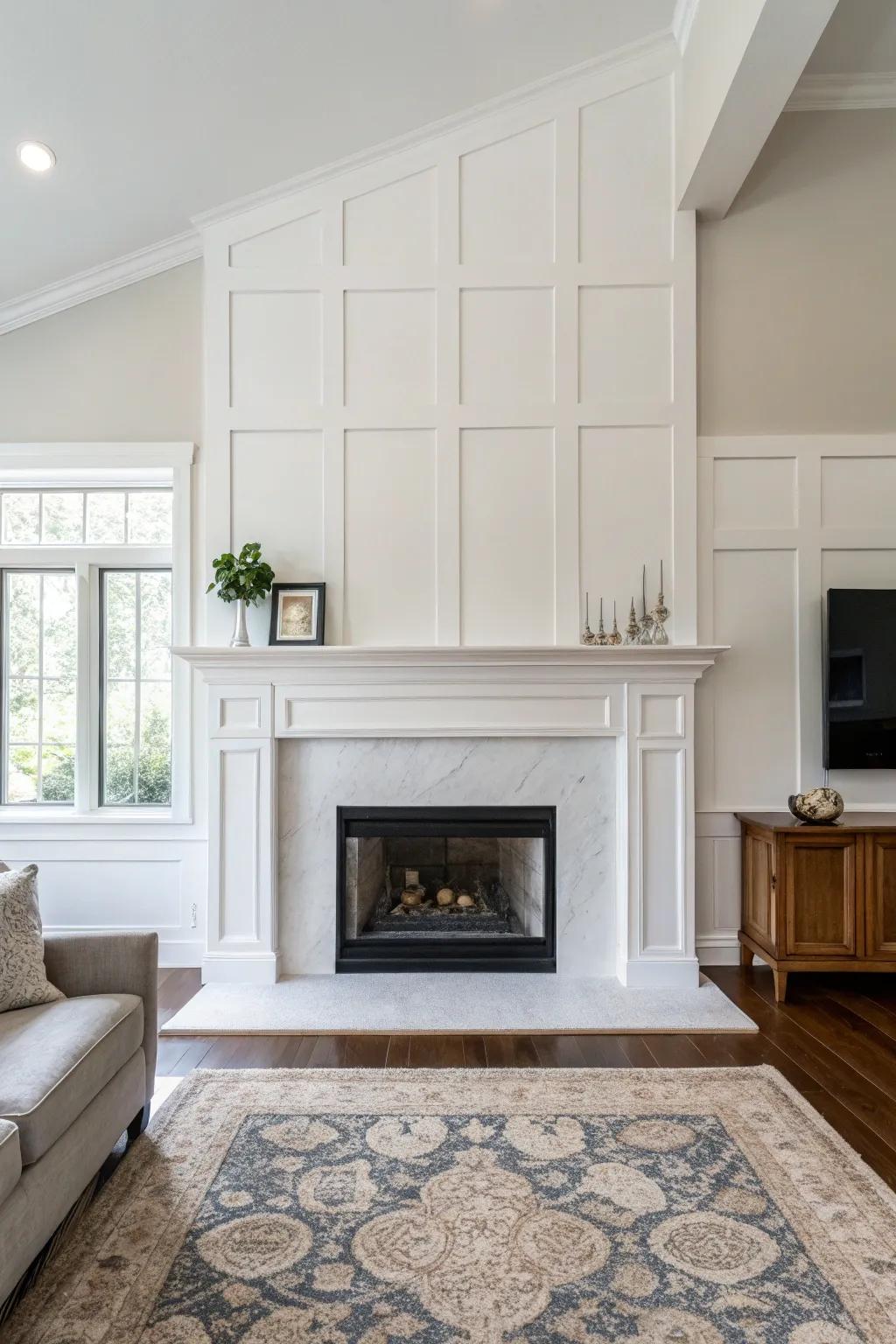 A minimalist white wall creates a clean, modern aesthetic.