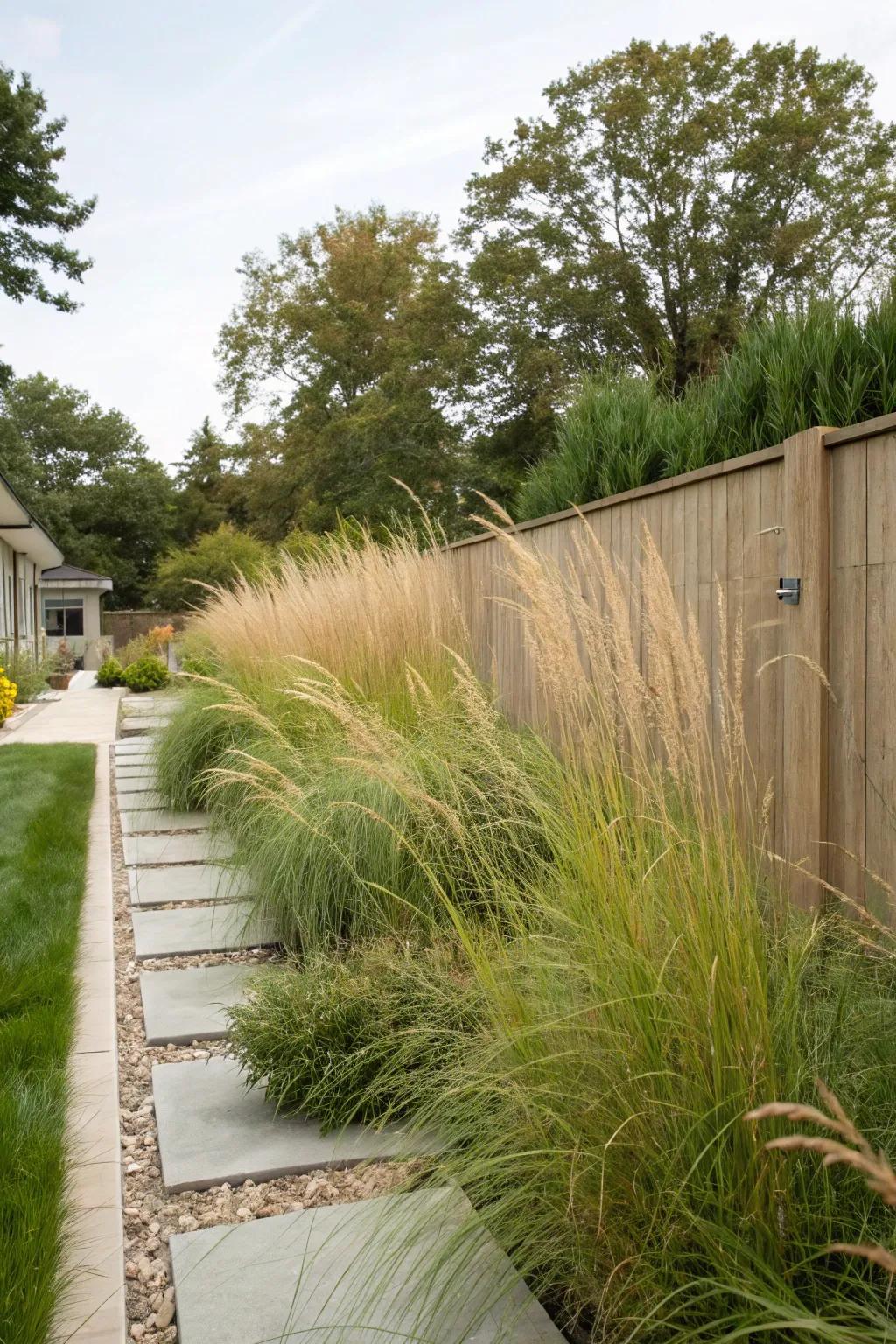 Privacy plants can transform your easement into a secluded haven.