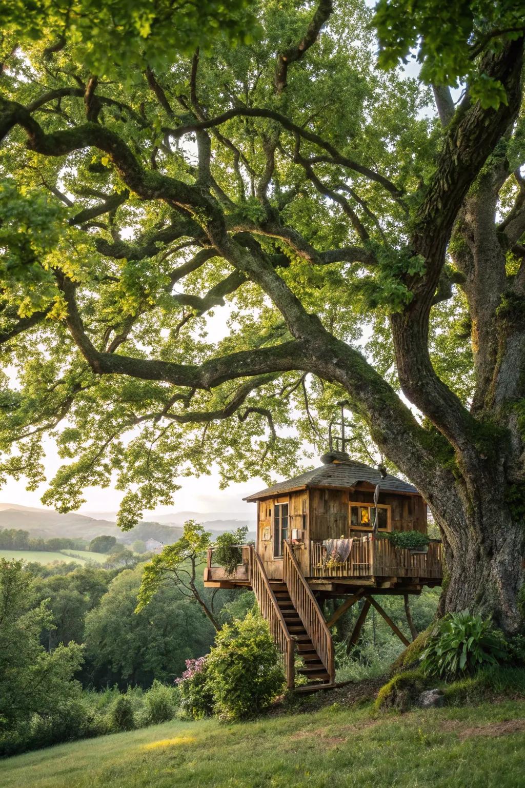 A treehouse offering a magical escape