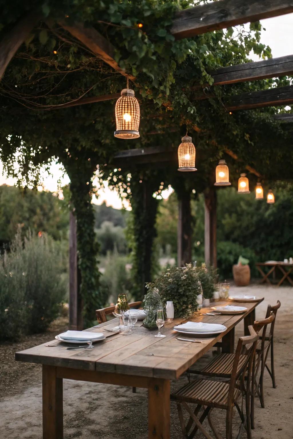 Dining outdoors is a treat with the right setup.