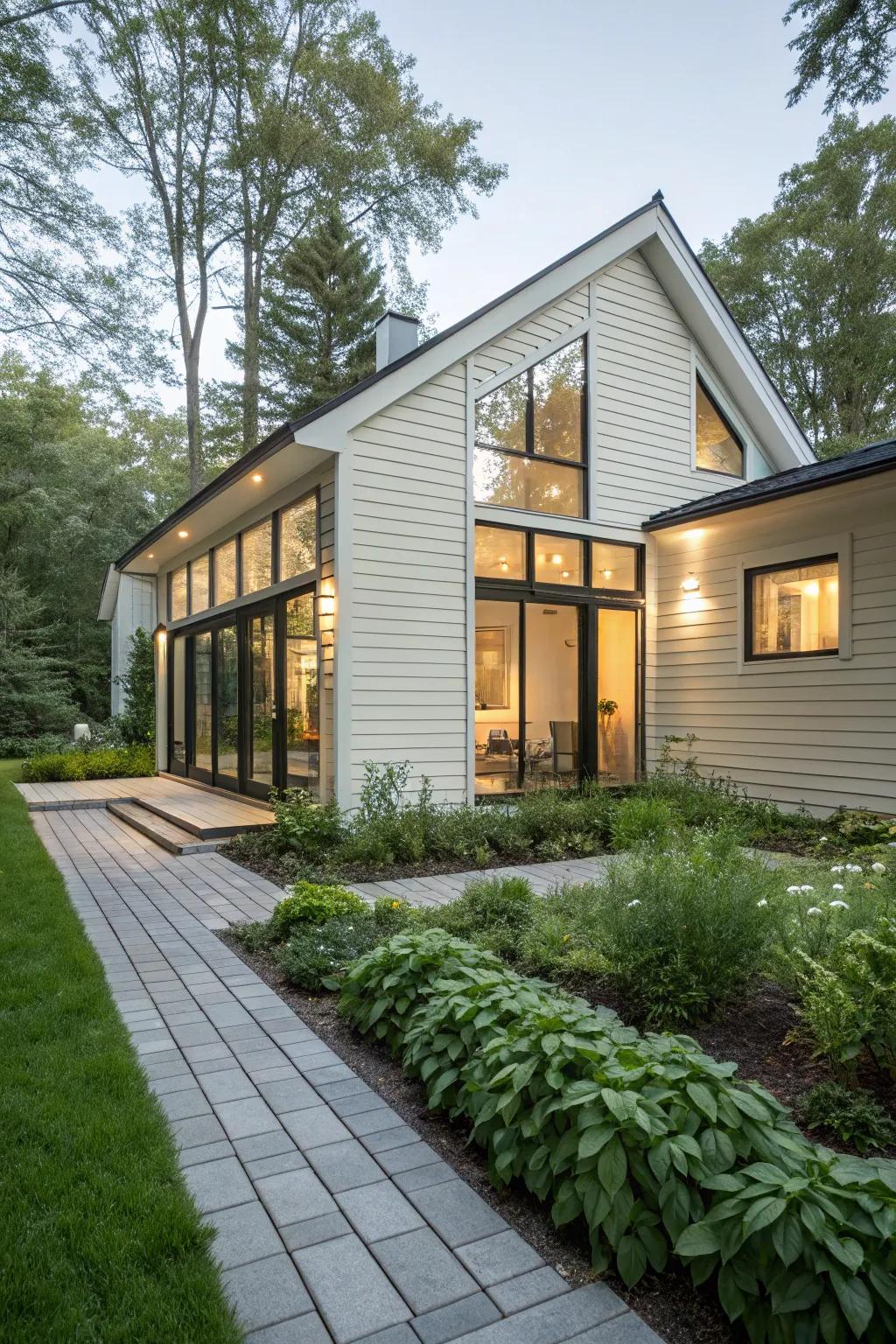 A contemporary interpretation of the traditional cottage.