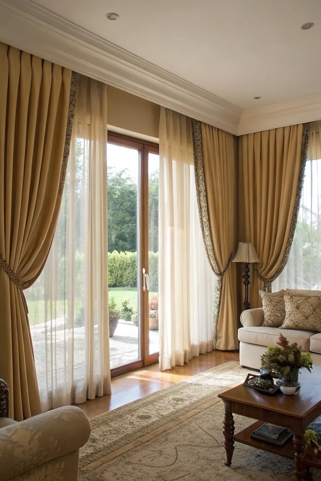 Floor-length curtains add drama and elegance to any space.