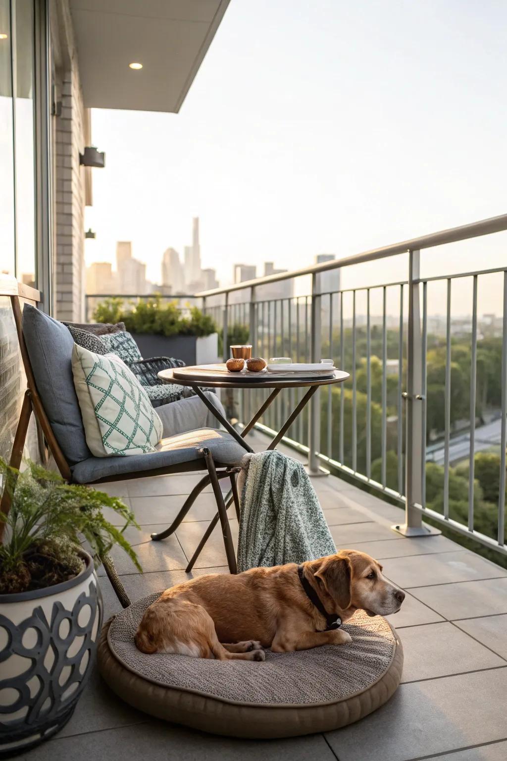 Pet-friendly furniture ensures comfort for both owners and their dogs.