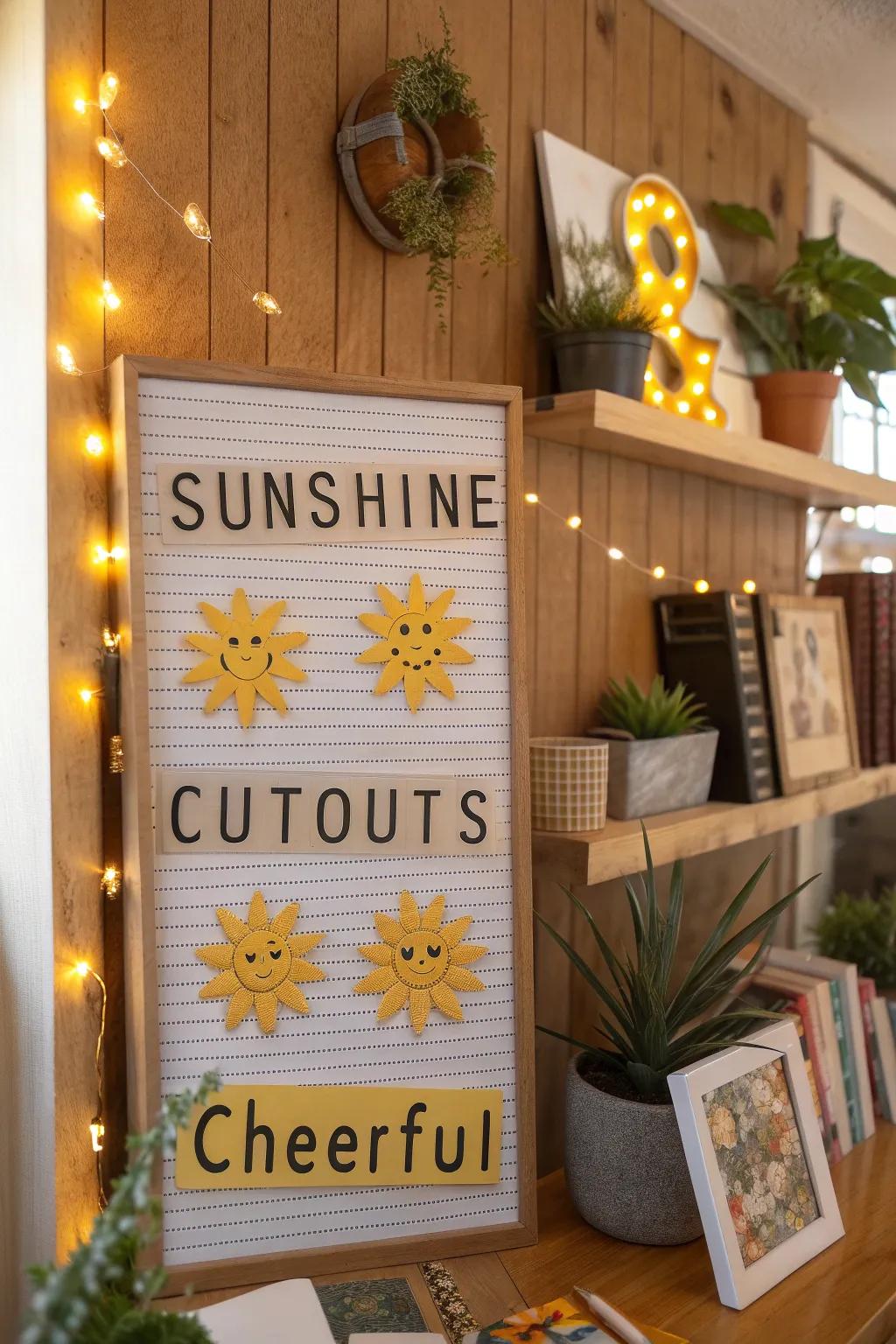 Let the sunshine in with a cheerful bulletin board.