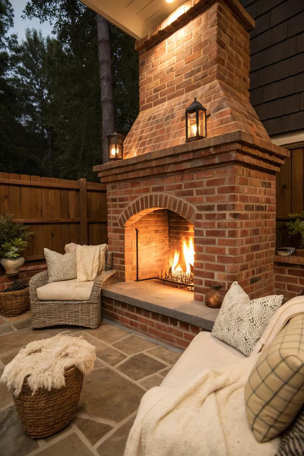 Maximize space with a cozy corner fireplace.