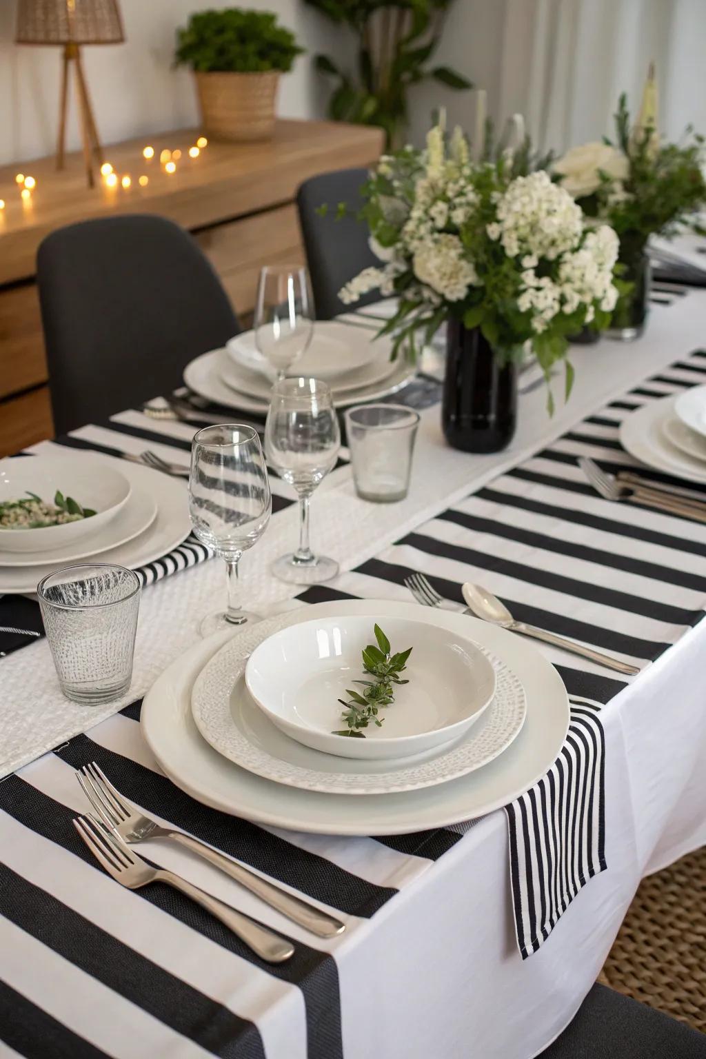 A timeless black and white theme for an elegant Halloween.