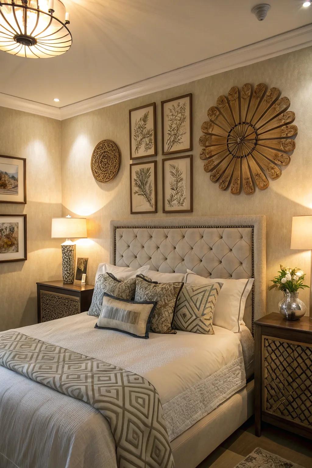 Art and decor add character to your bedroom.