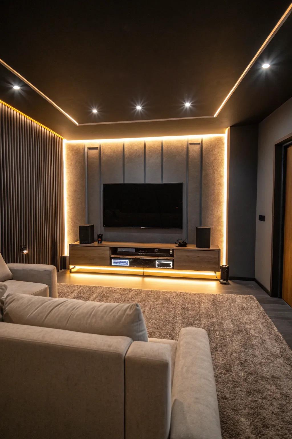 Bring the cinema home with LED-enhanced viewing.