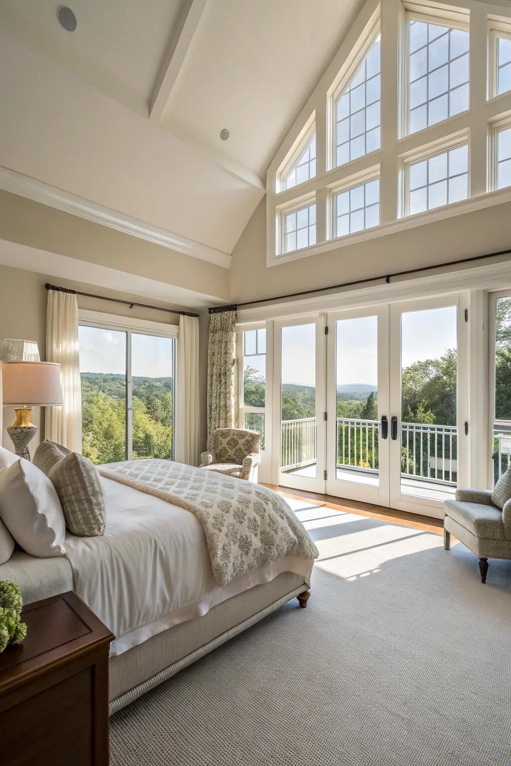 A master bedroom with a spacious layout and ample natural light.