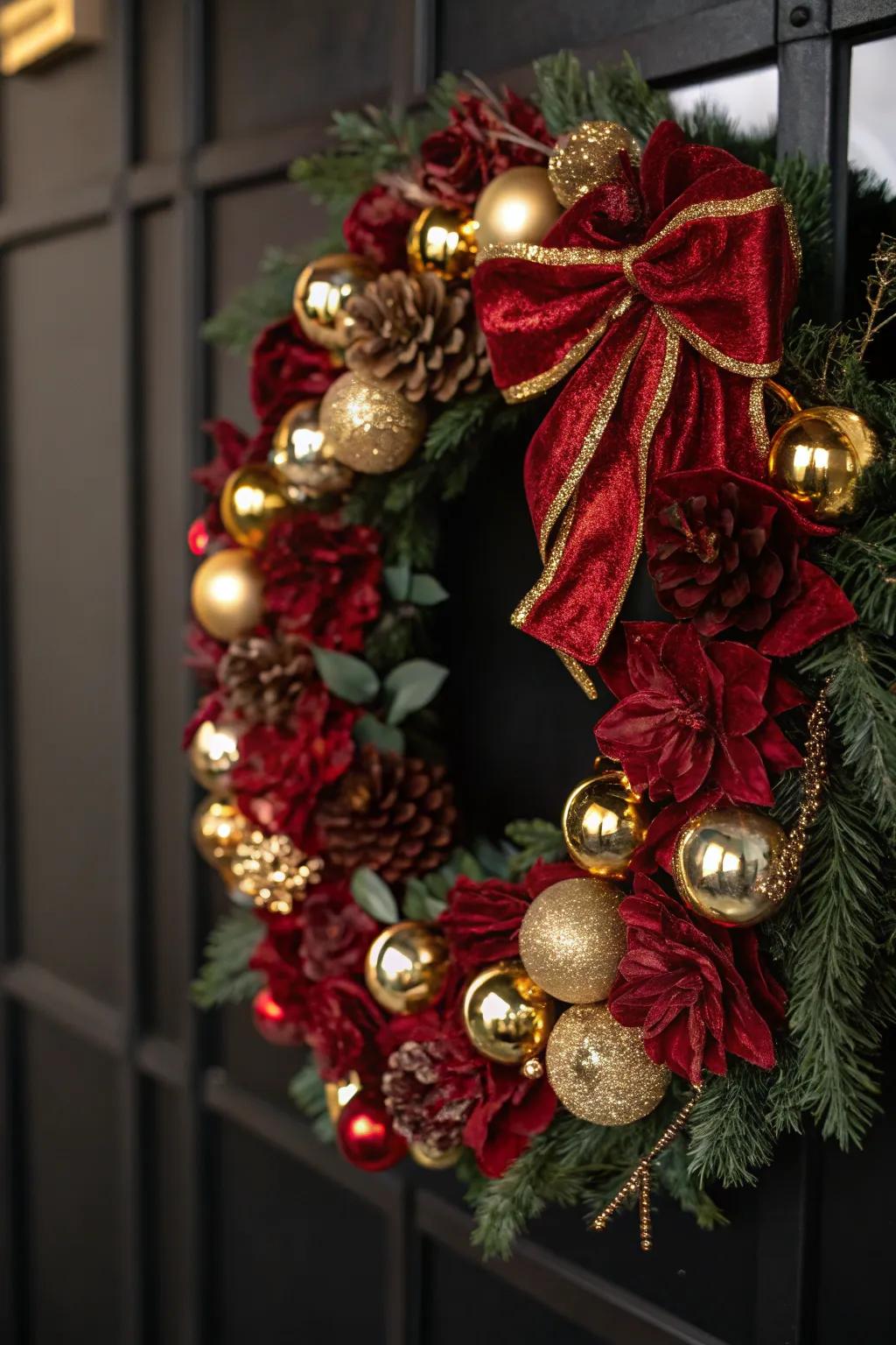Luxurious textures with plush and metallic shine.