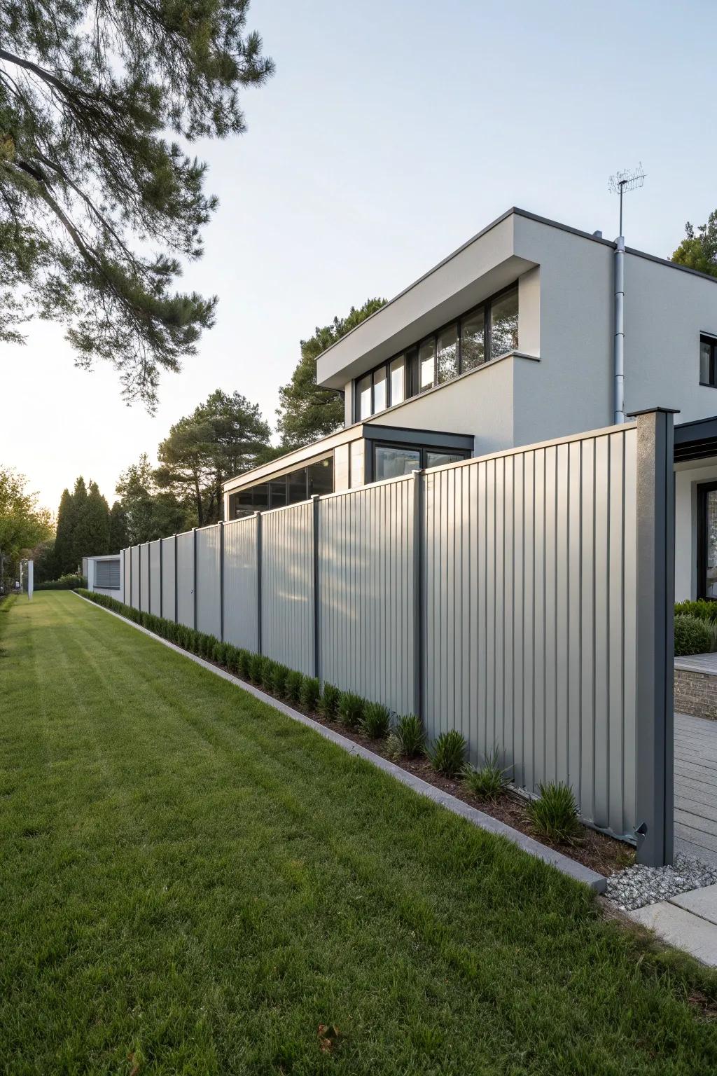 Simple design complements contemporary architecture in this elegant fence.