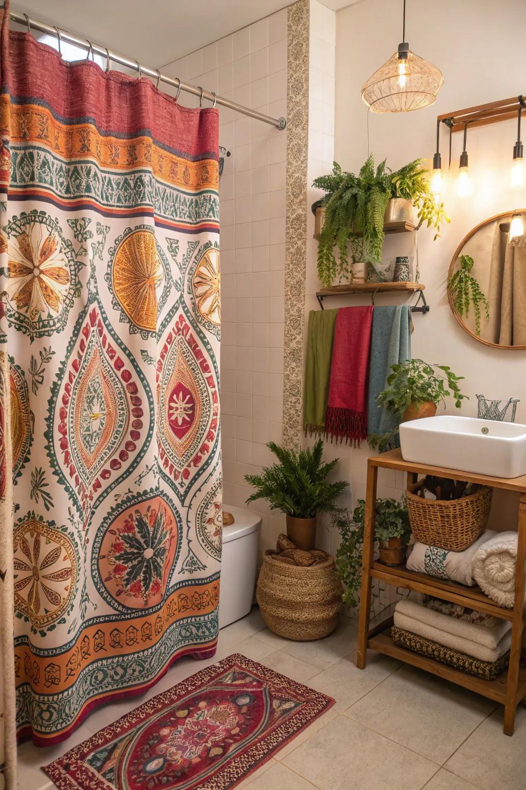 Bohemian styles create a relaxed and personal atmosphere.