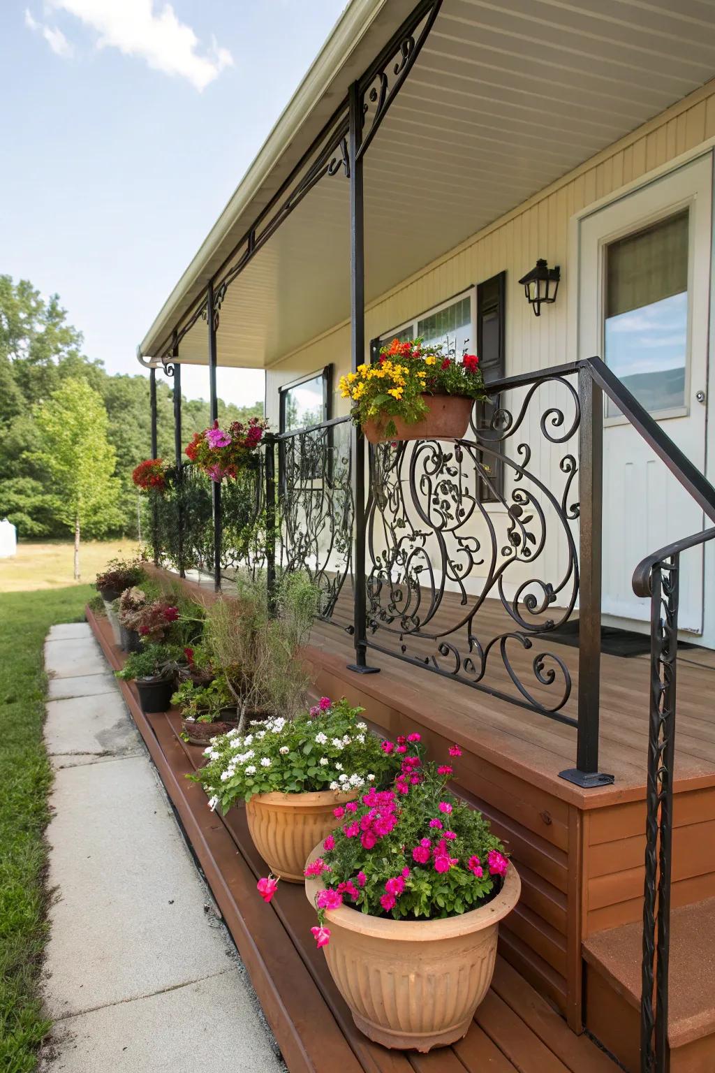 Ornamental railings are equally stylish and useful.