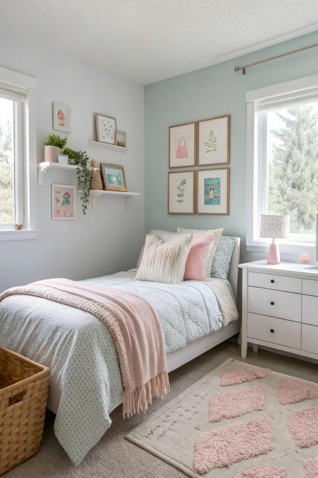 Light shades produce a breezy, open feeling.