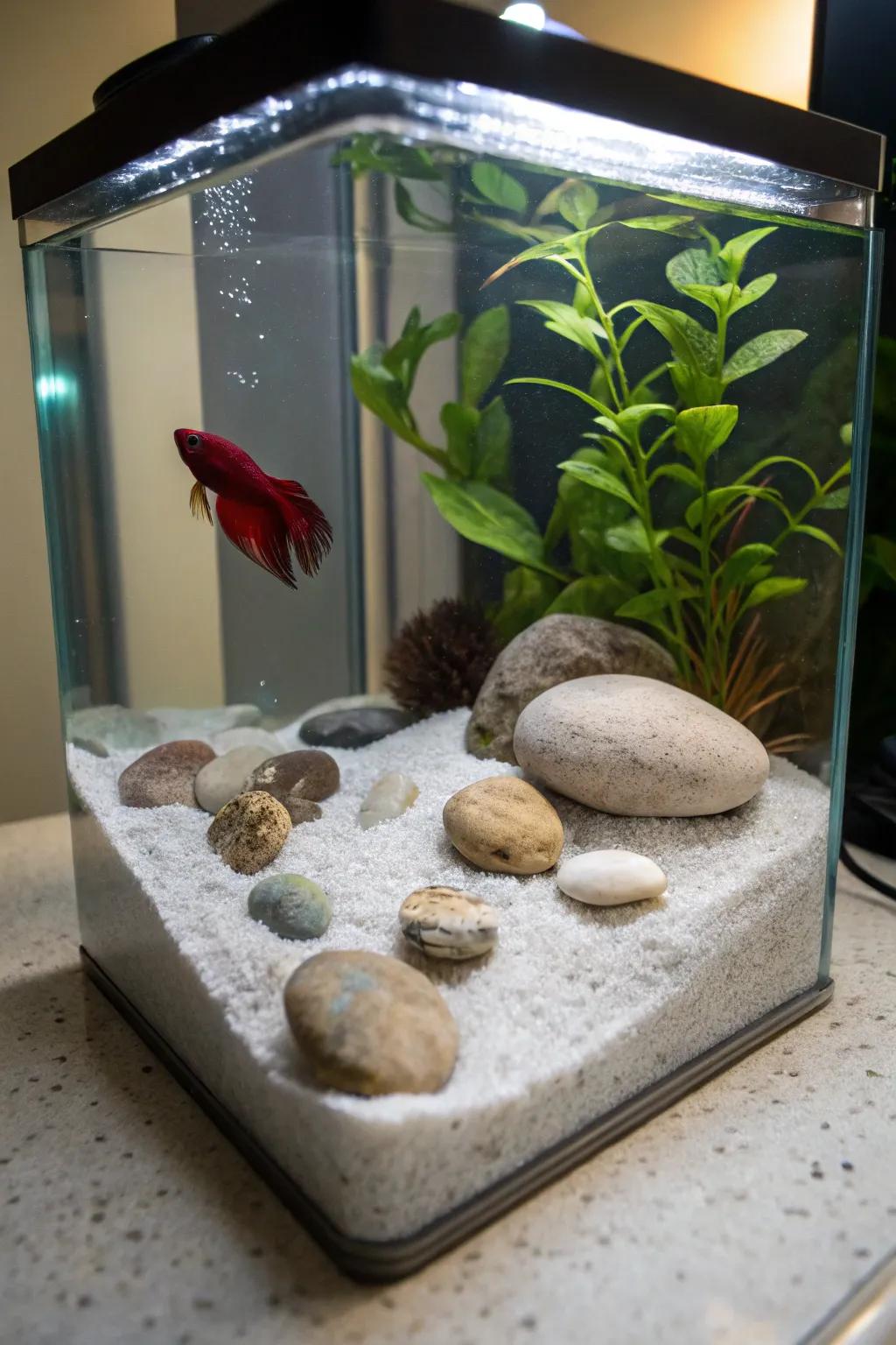 Craft a submerged Zen garden for ultimate tranquility.