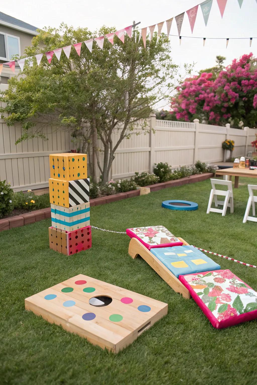 Interactive games keep guests entertained.