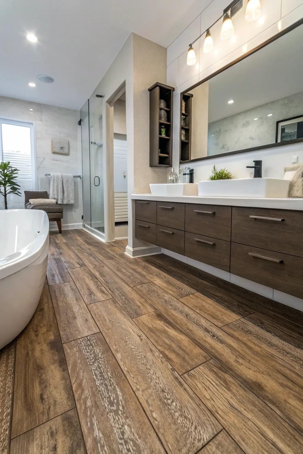 Savor the magnificence of timber with opulent plastic boards.