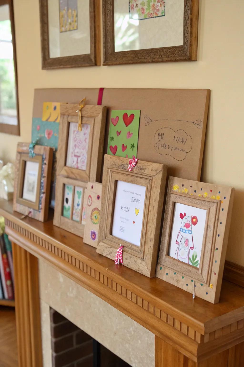 Showcase your memories with cardboard picture frames.