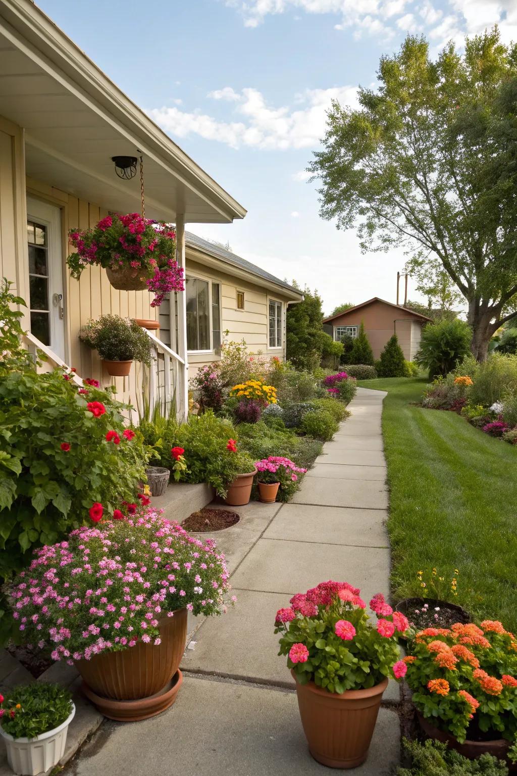 Potted plants are versatile and add instant charm.