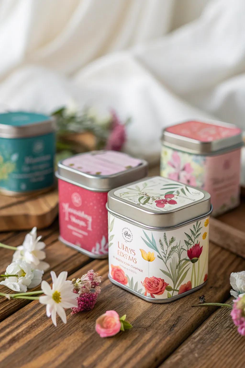 Custom tea blends bring warmth and flavor to your wedding favors.