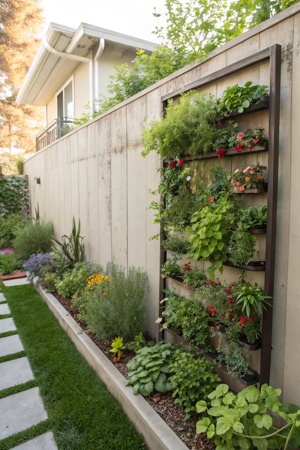 Vertical gardens are perfect for maximizing space.