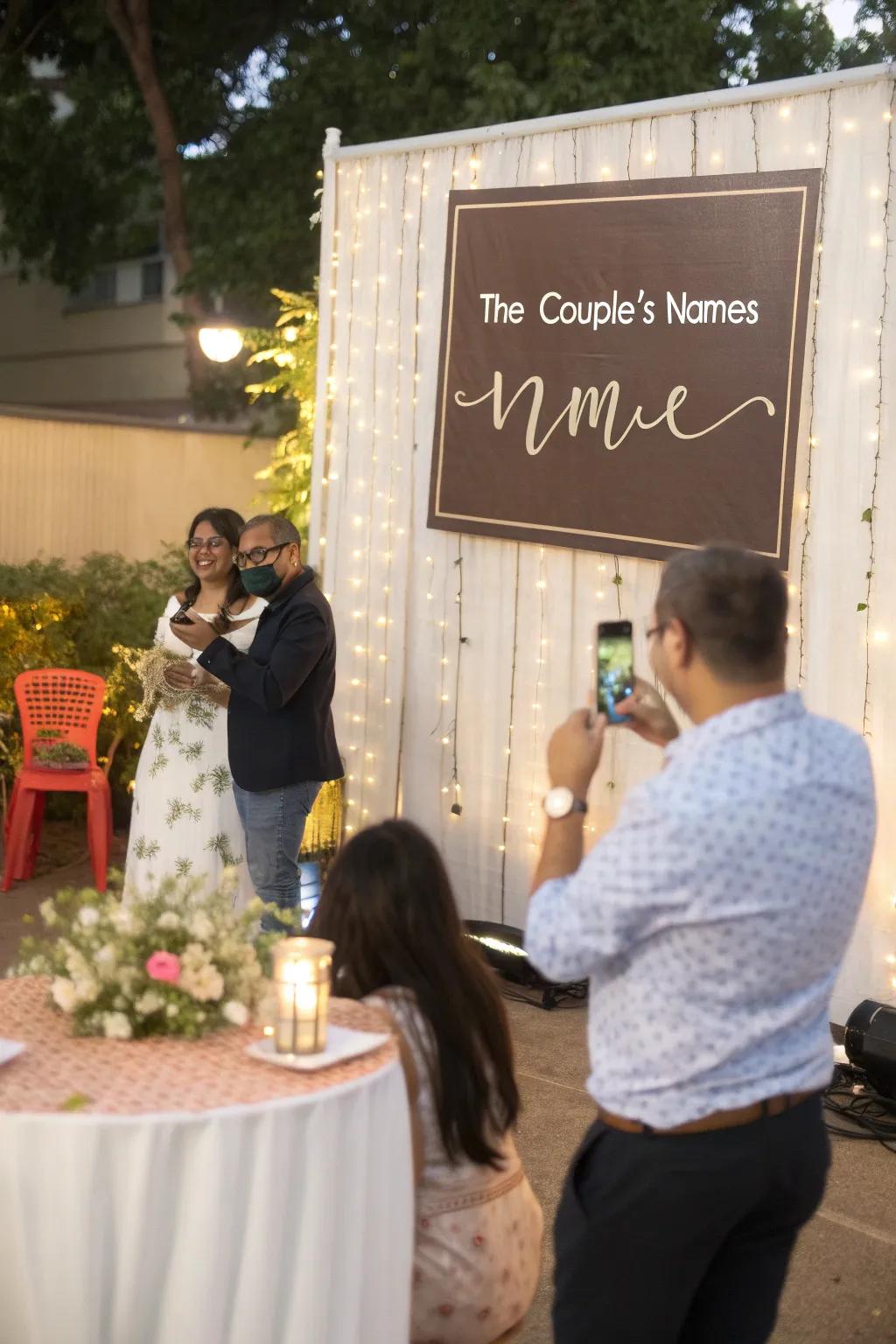 Personalized signage adds a unique touch to the celebration.