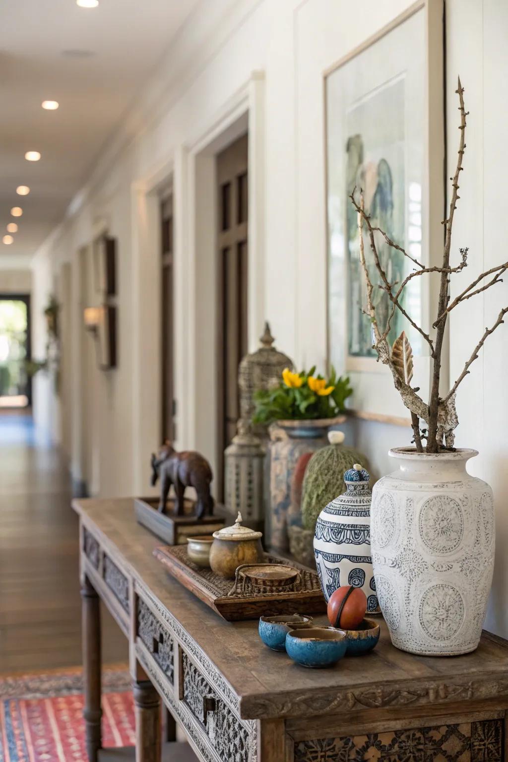 Decorative objects add character and charm to your entryway.