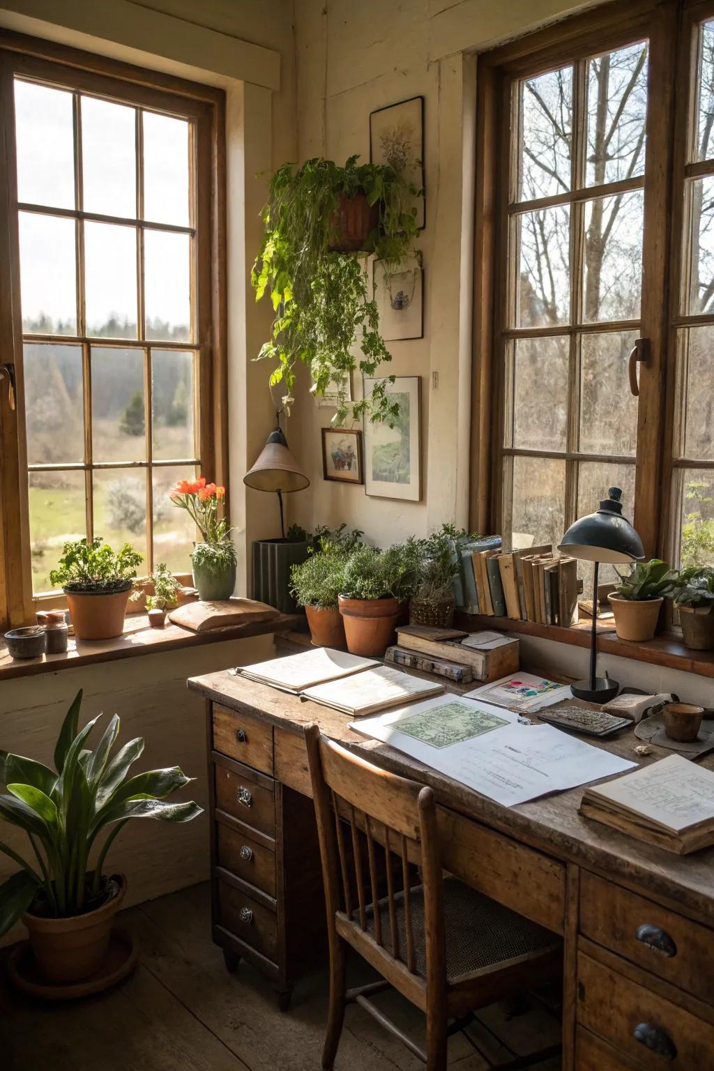 Plants bring energy and freshness to the office.