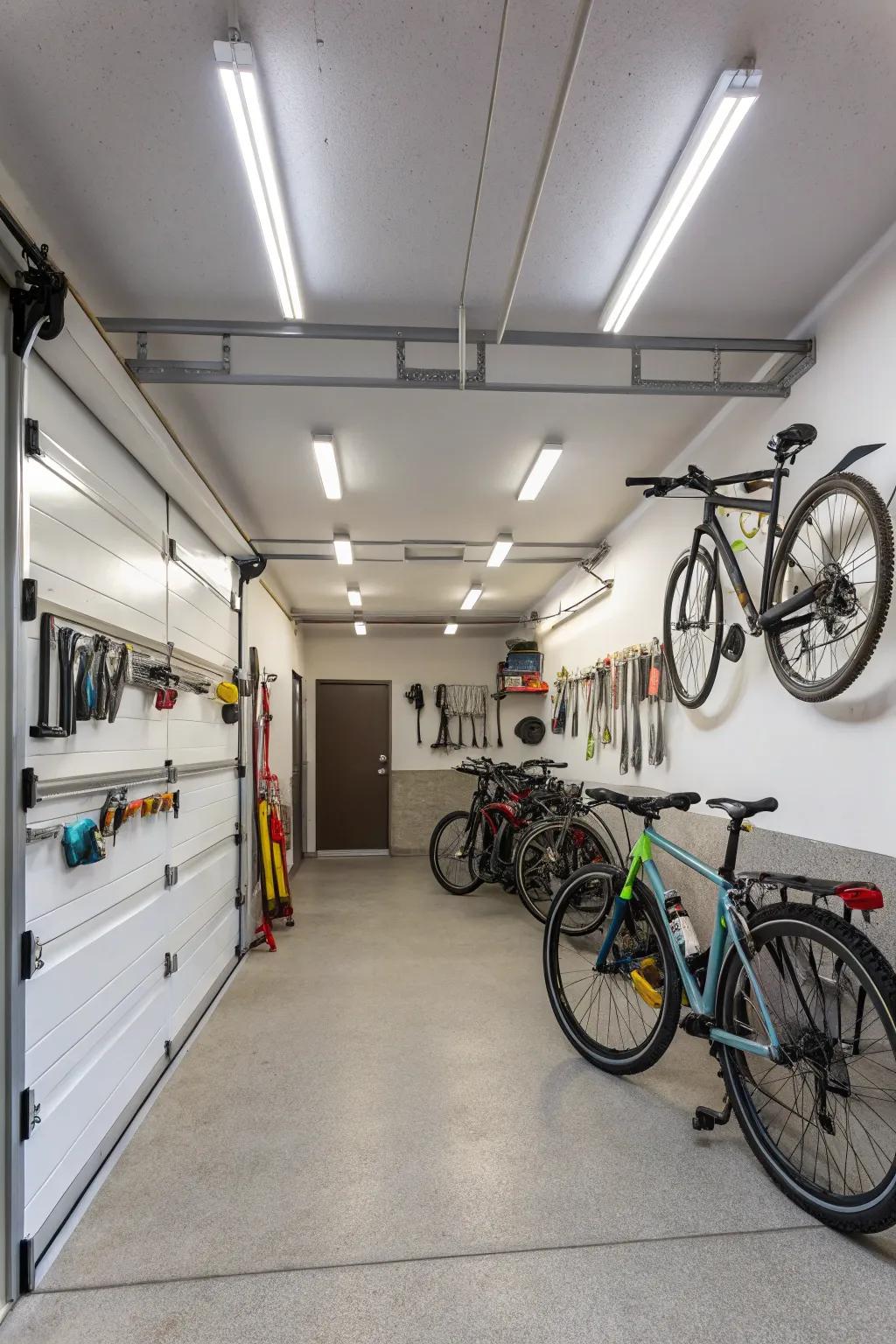 Good lighting makes your garage welcoming and functional.