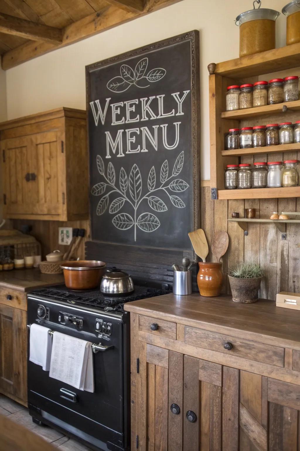 Maintain freshness with adjustable writing slate boards.